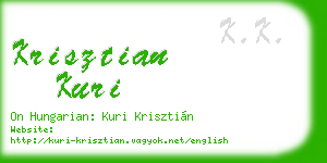 krisztian kuri business card