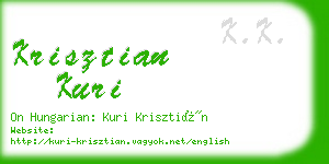 krisztian kuri business card